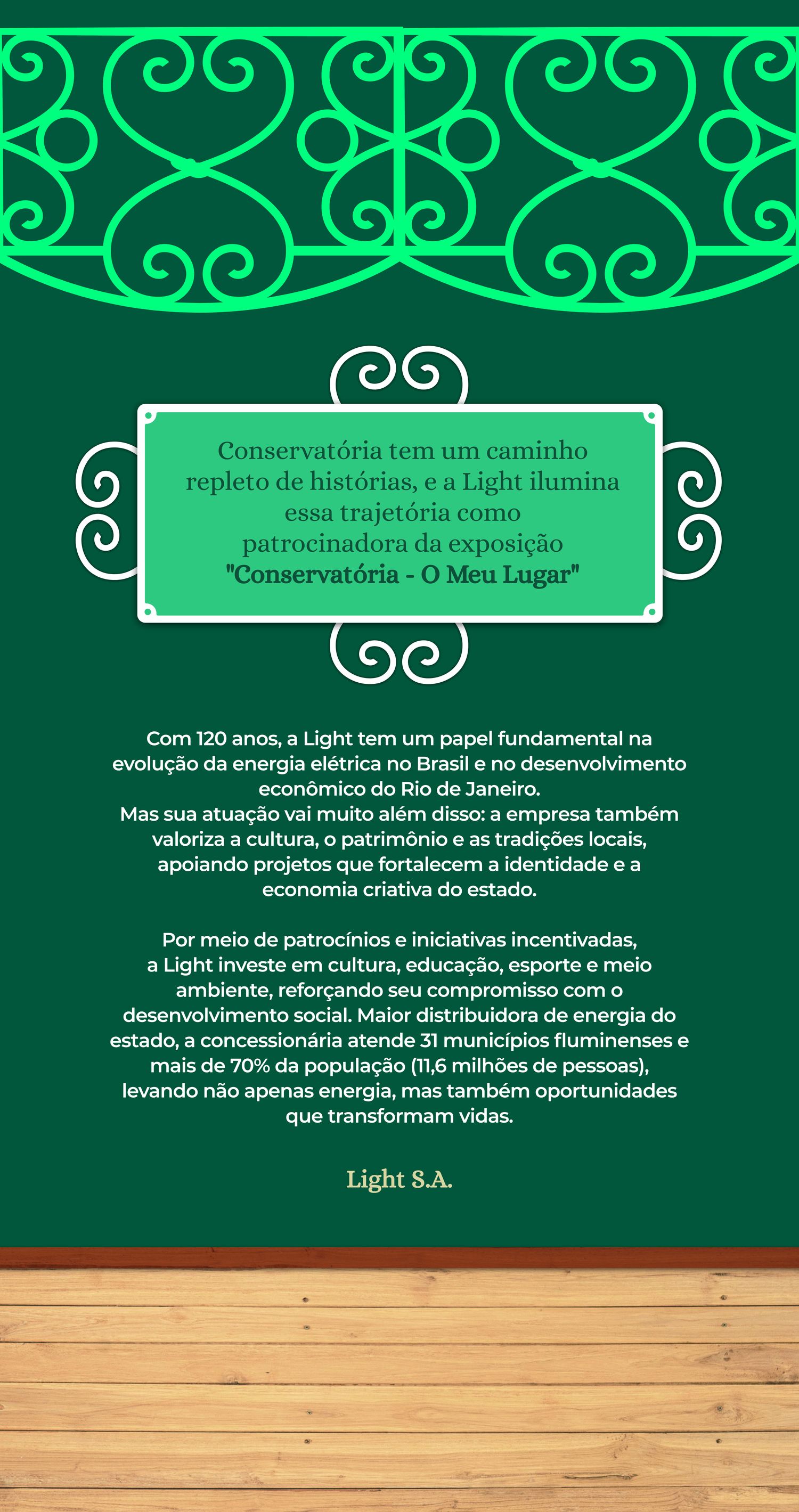 Mensagem do patrocinador Light