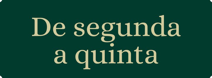 De segunda a quinta